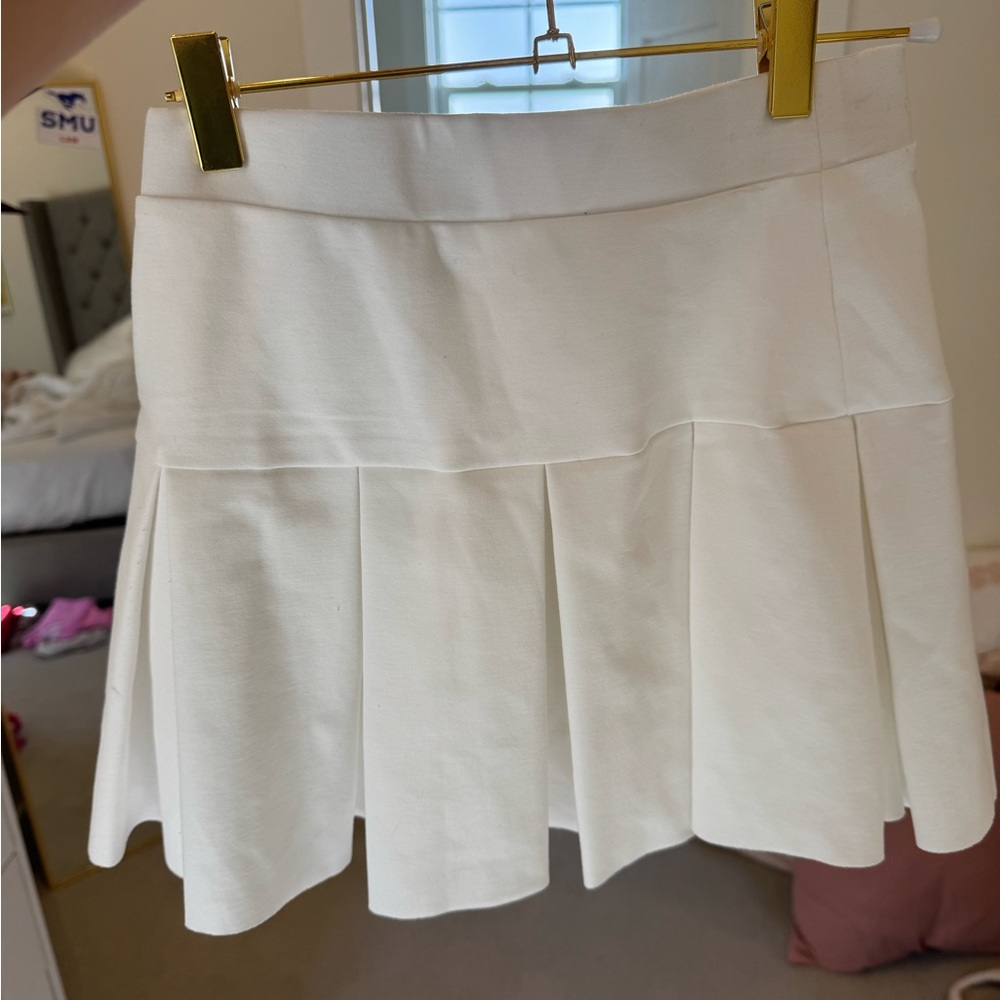 White tennis skirt